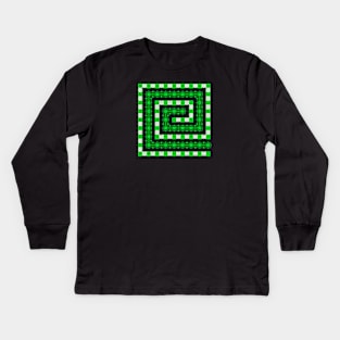 Cyber Spiral Kids Long Sleeve T-Shirt